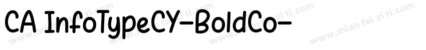 CA InfoTypeCY-BoldCo字体转换